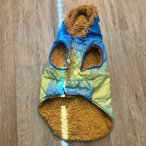 Dog Blue and Yellow Hooded Jacket